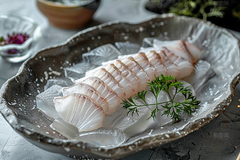美味生鱼片鱼肉新鲜摄影图
