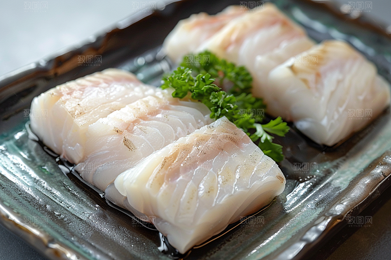 美味生鱼片冰箱鱼肉摄影图