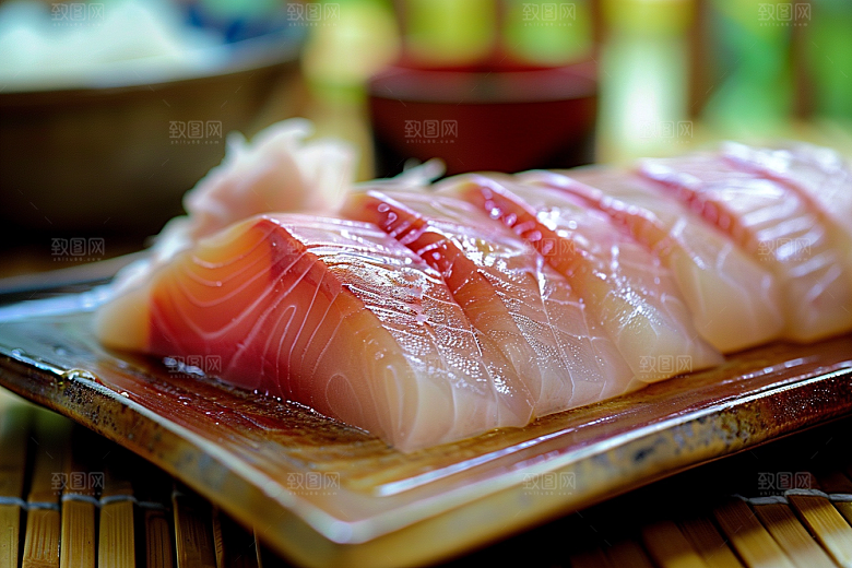 美味生鱼片鱼肉美味摄影图