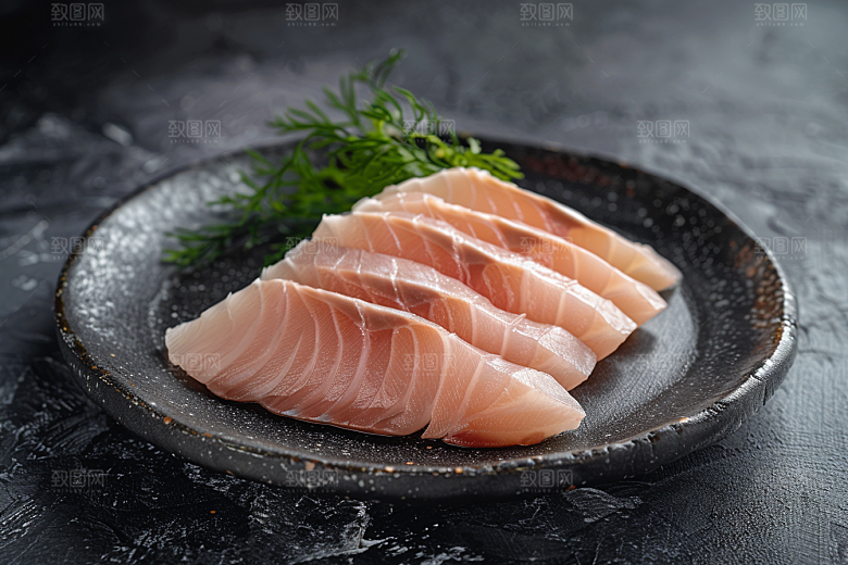 美味生鱼片海鲜鱼生摄影图