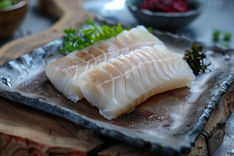美味生鱼片美味鱼肉摄影图