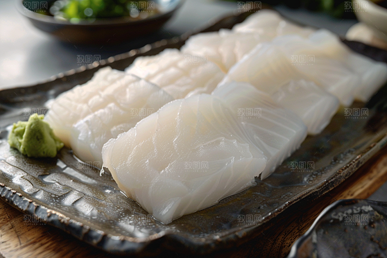 美味生鱼片美食冰箱摄影图