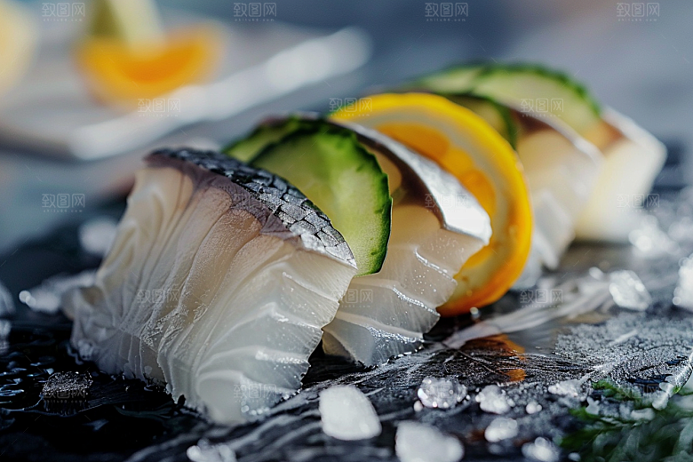 美味生鱼片食材日料摄影图