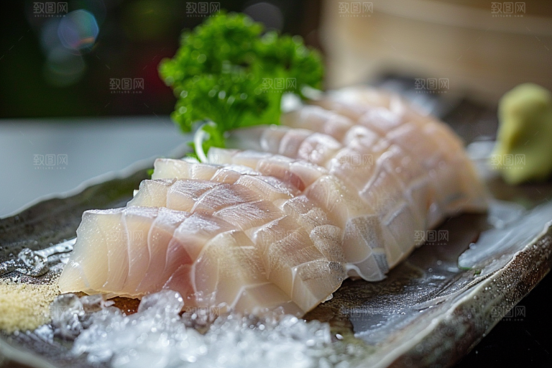 美味生鱼片冰箱海鲜摄影图