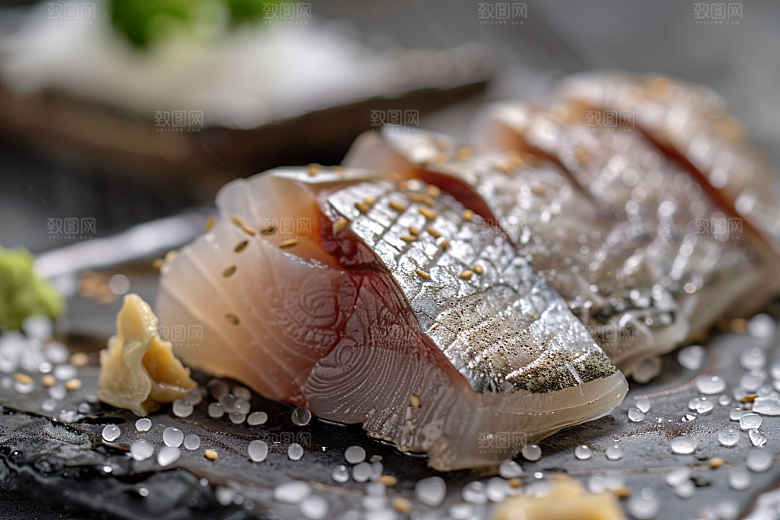 美味生鱼片冰箱刺身摄影图