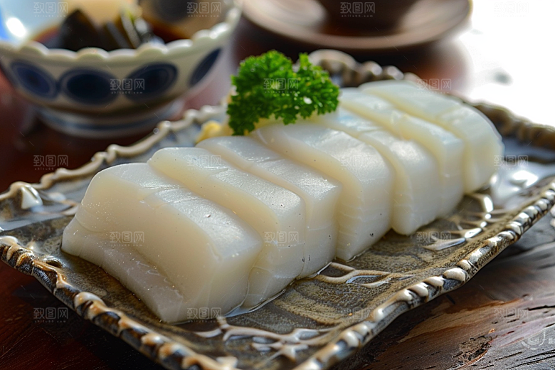 美味生鱼片日料冰箱摄影图