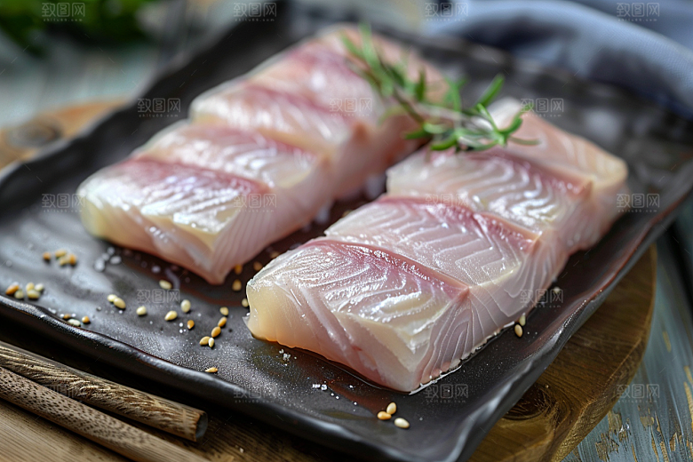 美味生鱼片冰箱美味摄影图