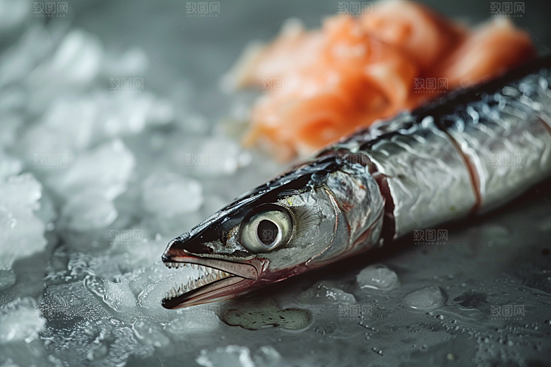 美味生鱼片美味鱼肉摄影图