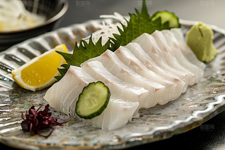 美味生鱼片冰箱美味摄影图