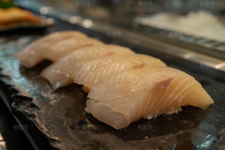 美味生鱼片鱼肉美食摄影图