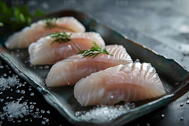 美味生鱼片鱼肉海鲜摄影图