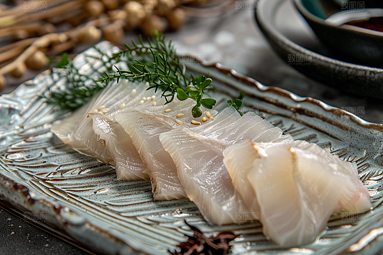 美味生鱼片鱼肉鱼生摄影图