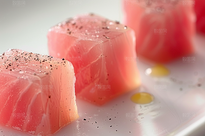 美味生鱼片鱼肉新鲜摄影图