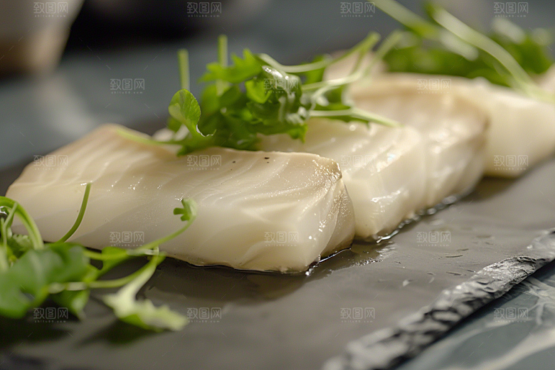 美味生鱼片冰箱食材摄影图