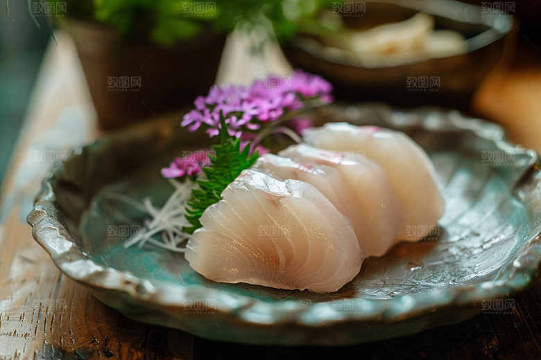 美味生鱼片鱼生鱼肉摄影图