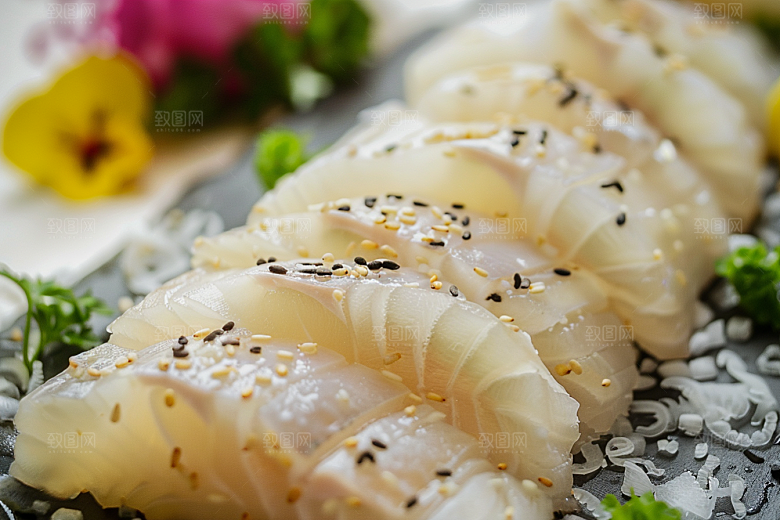 美味生鱼片高清新鲜摄影图