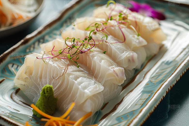 美味生鱼片新鲜日料摄影图