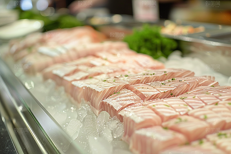 美味生鱼片鱼生美食摄影图