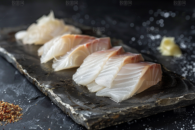 美味生鱼片美味鱼生摄影图