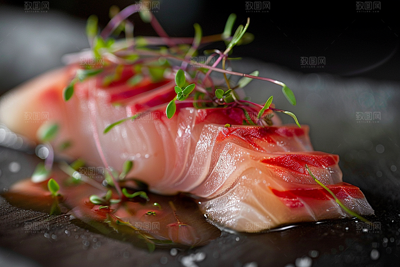 美味生鱼片高清美味摄影图