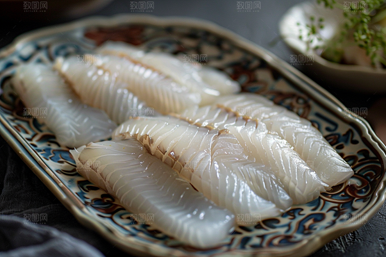 美味生鱼片新鲜美食摄影图