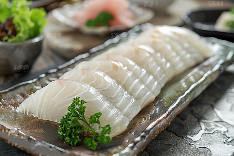 美味生鱼片美味鱼生摄影图