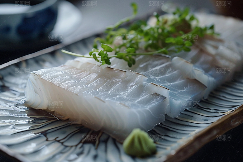 美味生鱼片食材冰箱摄影图