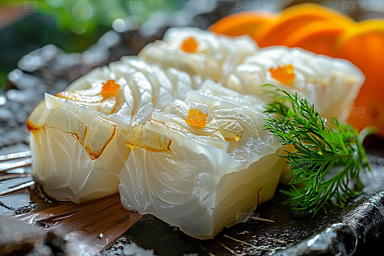 美味生鱼片新鲜鱼生摄影图