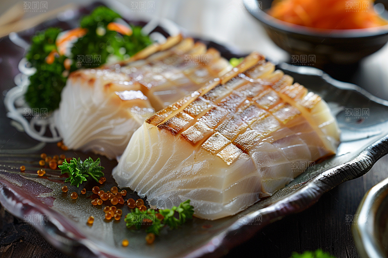 美味生鱼片新鲜刺身摄影图
