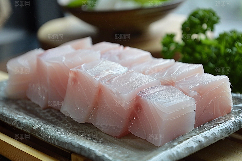 美味生鱼片高清冰箱摄影图