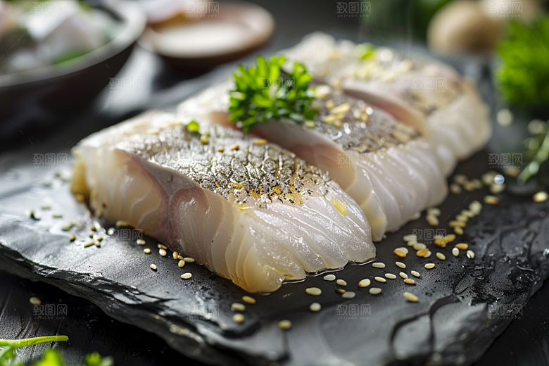 美味生鱼片日料海鲜摄影图
