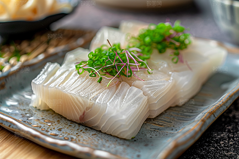 美味生鱼片海鲜冰箱摄影图