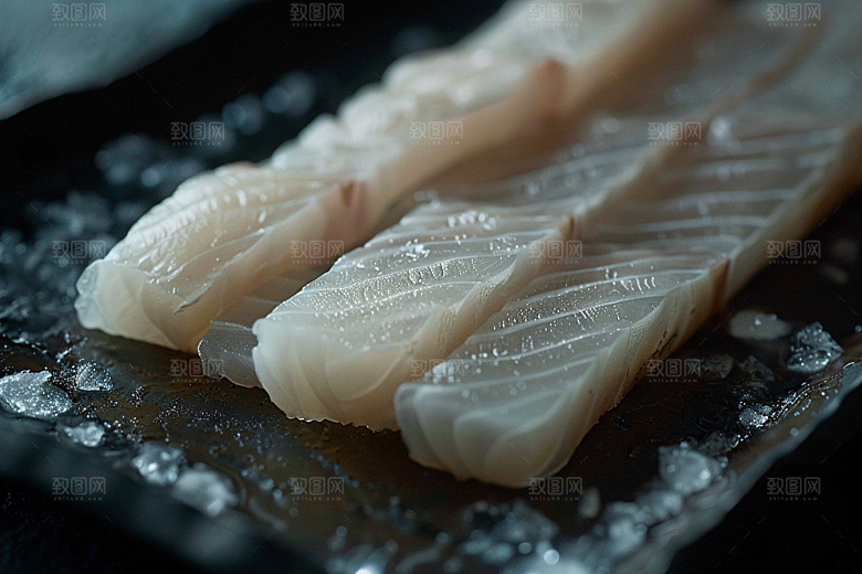 美味生鱼片冰箱刺身摄影图