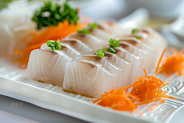 美味生鱼片食材海鲜摄影图