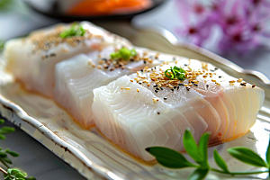 美味生鱼片鱼肉日料摄影图