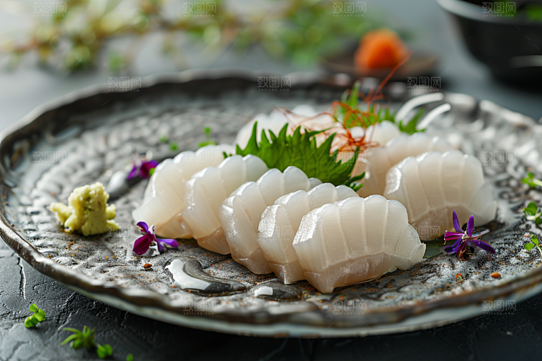 美味生鱼片美食海鲜摄影图