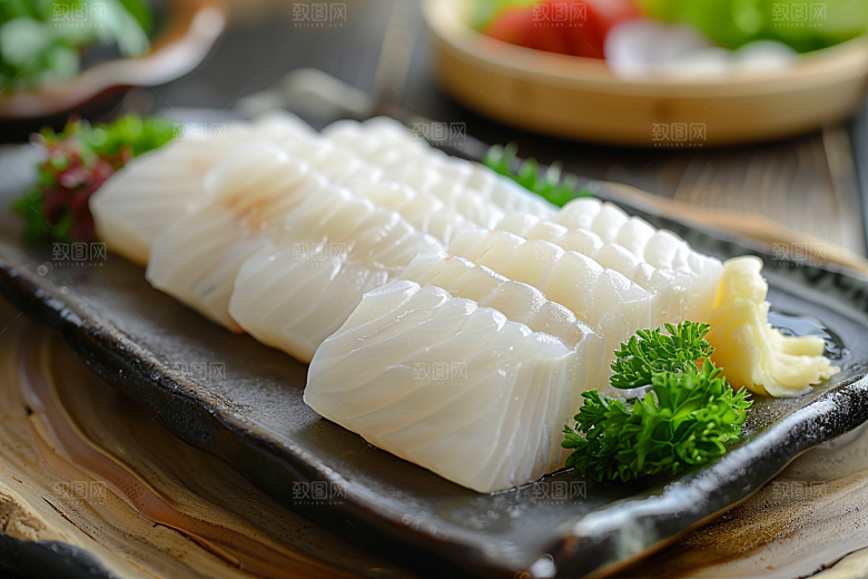 美味生鱼片刺身美味摄影图