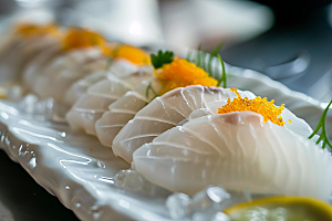 美味生鱼片海鲜鱼生摄影图