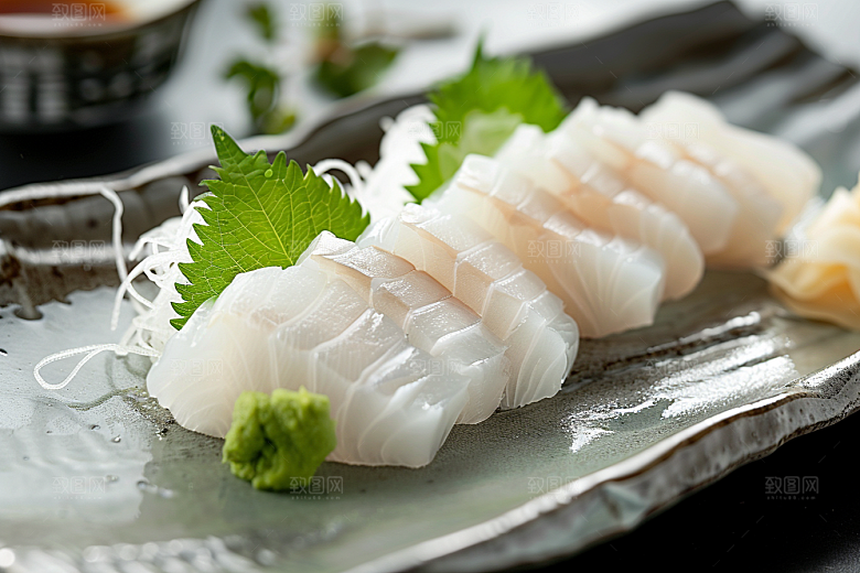 美味生鱼片鱼生食材摄影图
