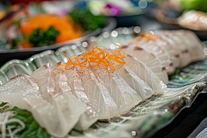 美味生鱼片海鲜日料摄影图