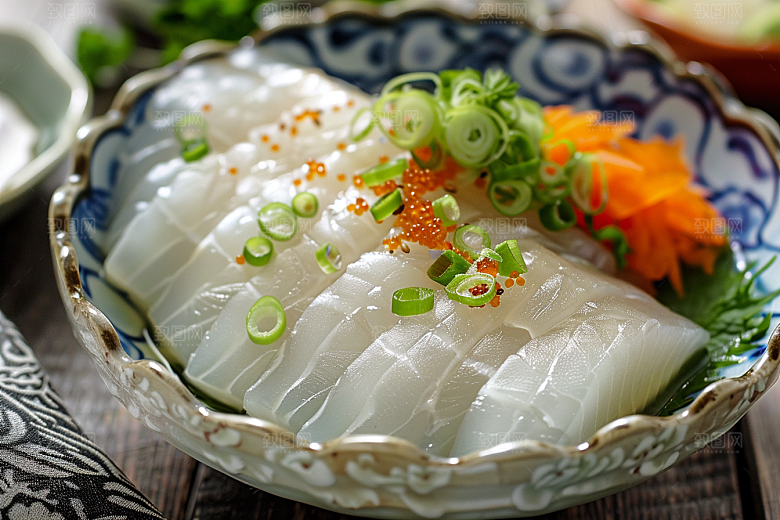 美味生鱼片新鲜美味摄影图