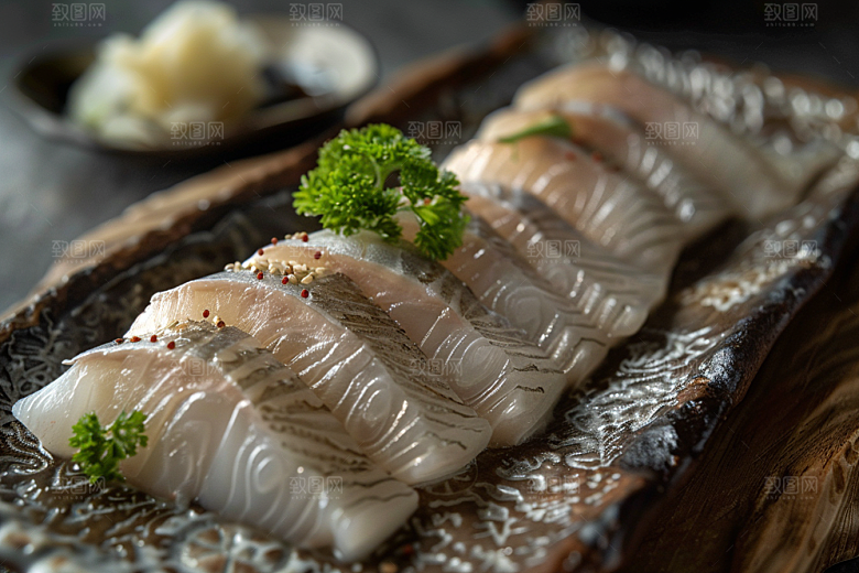 美味生鱼片海鲜冰箱摄影图