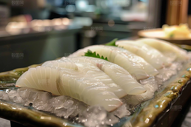 美味生鱼片鱼生刺身摄影图