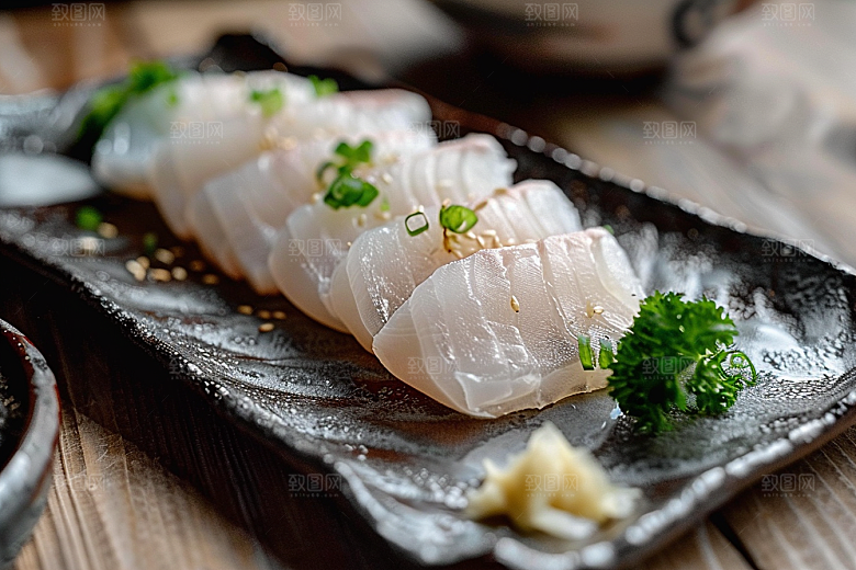 美味生鱼片食材刺身摄影图