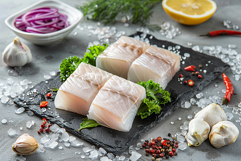 美味生鱼片海鲜食材摄影图