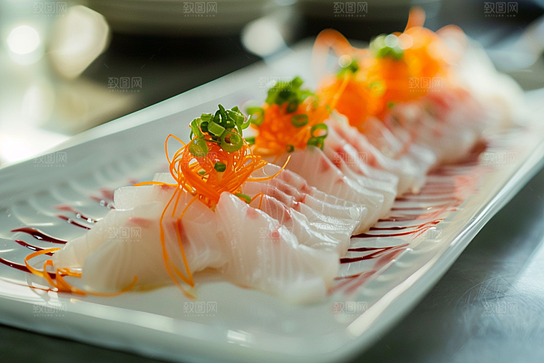 美味生鱼片食材海鲜摄影图