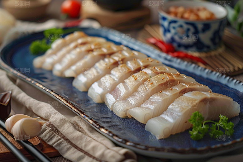 美味生鱼片日料海鲜摄影图