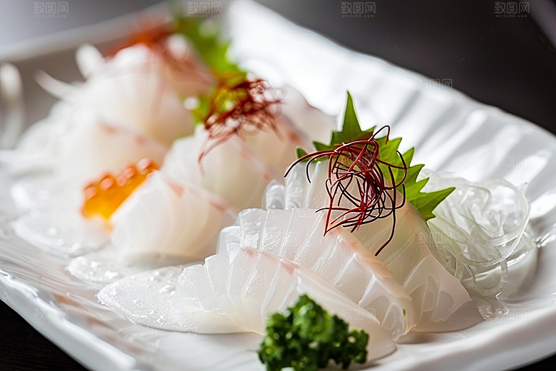 美味生鱼片美食高清摄影图