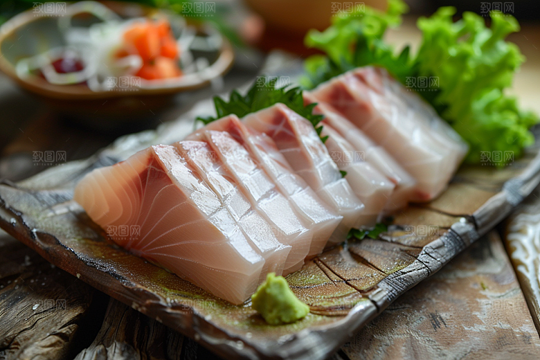 美味生鱼片冰箱新鲜摄影图