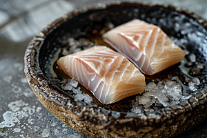 美味生鱼片冰箱高清摄影图